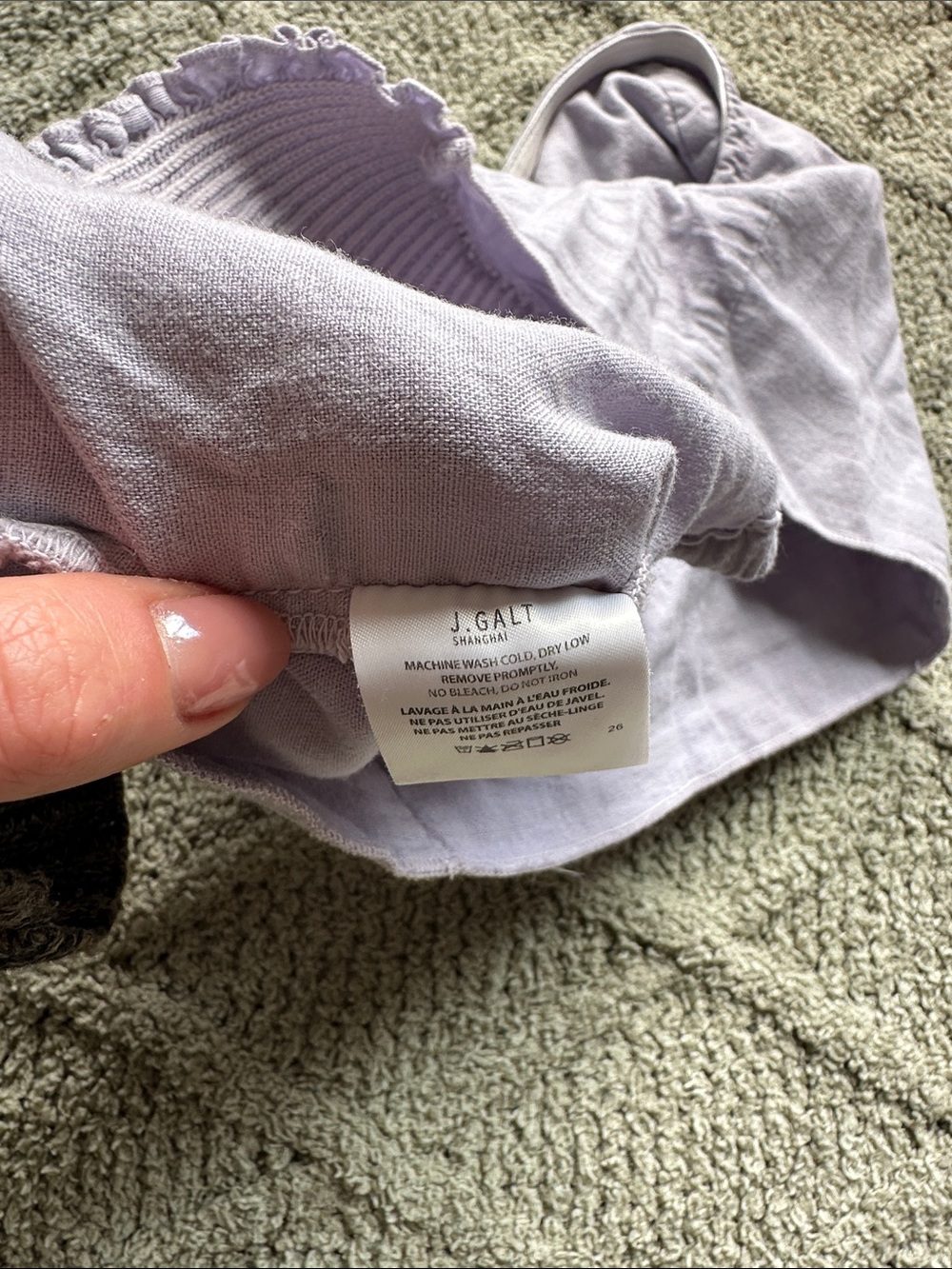 Brandy Melville Light Lavender Ruched Strapless Tank Top - Picture 3 of 4